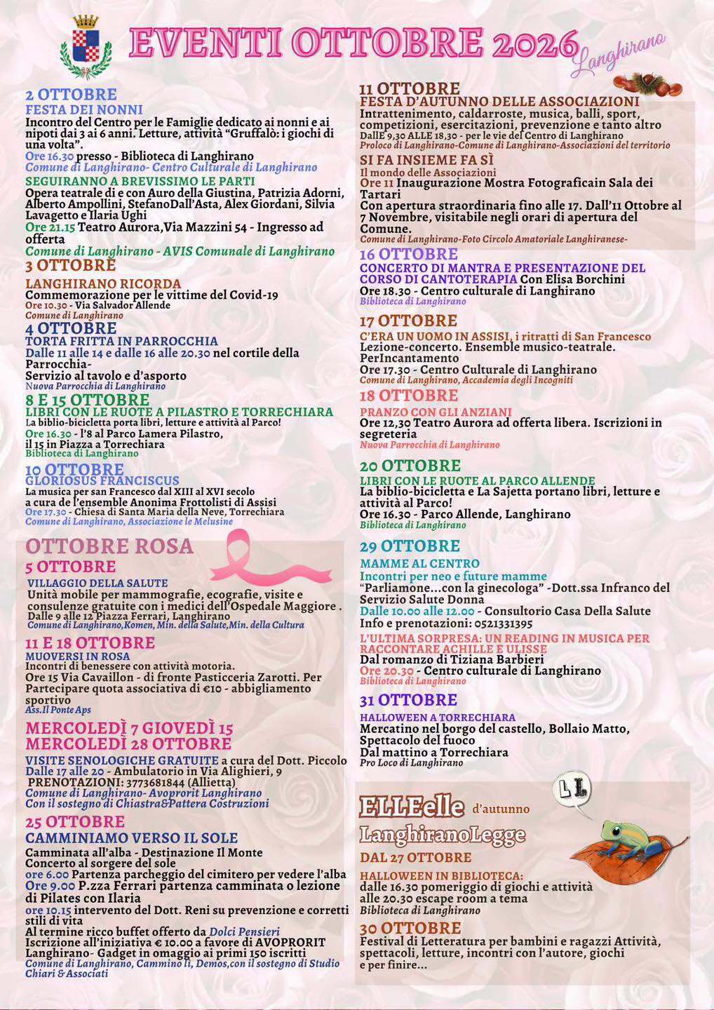  Langhirano – Eventi di ottobre 2026