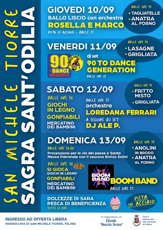 Sagra di San Michele Tiorre 2026 a Felino