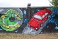 Autodromo Riccardo Paletti - Murales su mura di cinta (Drago vs Ferrari)